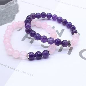 Rose Quartz & Amethyst Bracelet – Love - My Zen Temple