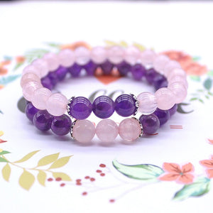 Rose Quartz & Amethyst Bracelet – Love - My Zen Temple