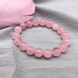 Rose Quartz Bead Bracelet -Malas and Bracelets My Zen Temple