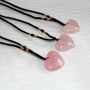Rose Quartz Heart Necklace – Love - My Zen Temple