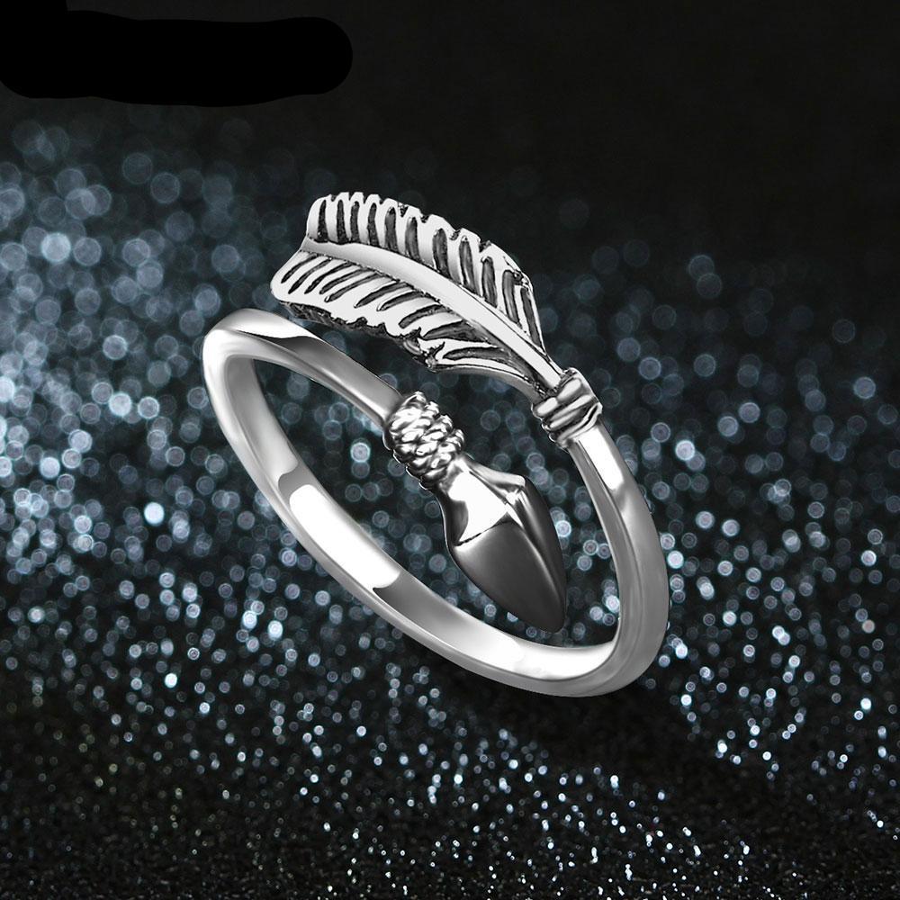 Silver Arrow &quot;Feather&quot; Ring -Rings My Zen Temple