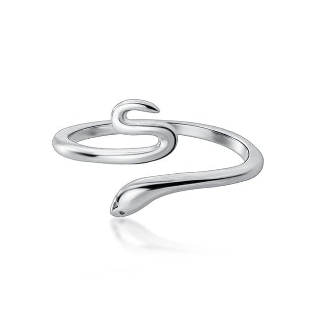 Snake 925 Sterling Silver Adjustable Ring -Rings My Zen Temple