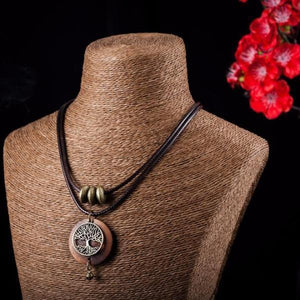 Tree Of Life Wood Necklace -Necklaces My Zen Temple