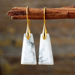 Stone Drop Earrings – Peace