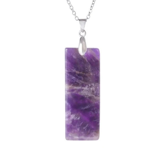 Natural Stone Rectangle Necklace