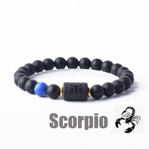 Black Agate Zodiac Bracelet – Protection