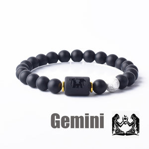 Black Agate Zodiac Bracelet – Protection