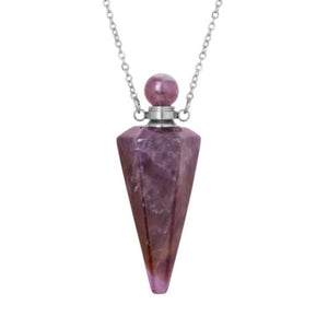 Crystal Perfume Bottle Necklace – Healing