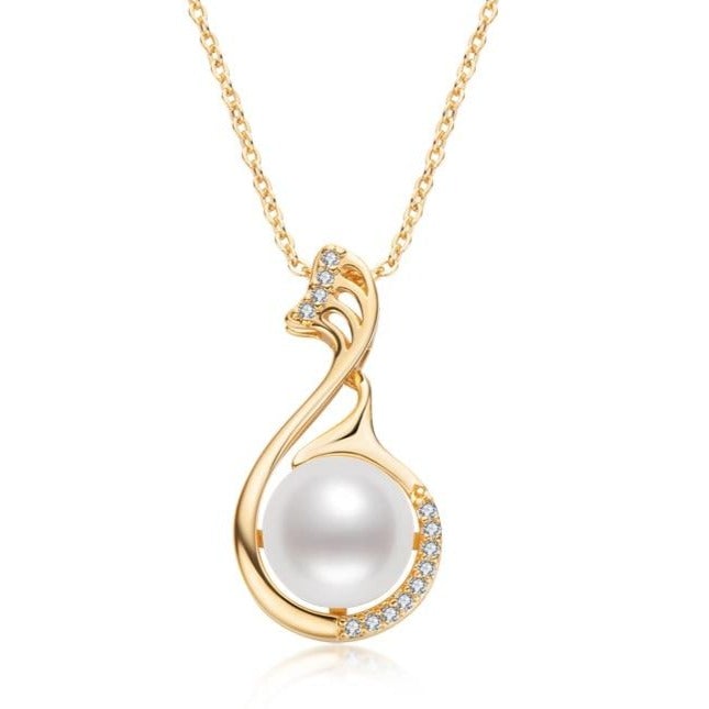White Pearl Gold Plated Necklace -Necklaces My Zen Temple