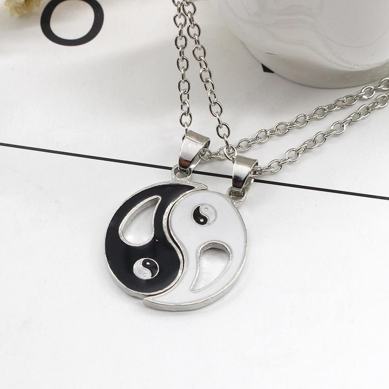 Yin yang hot sale couple necklace