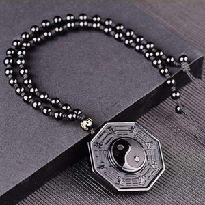 Yin Yang Obsidian Necklace – Flow - My Zen Temple