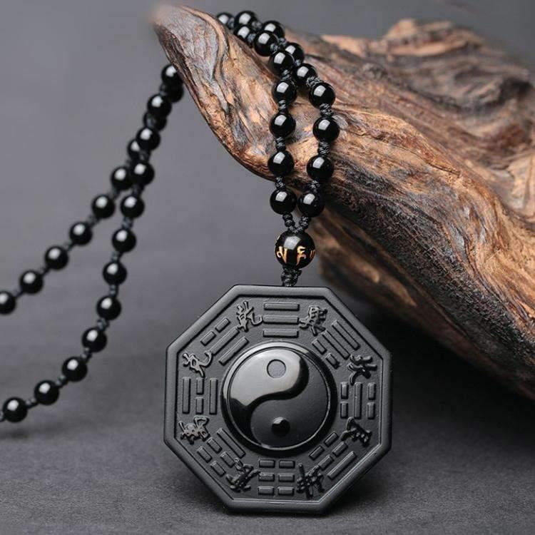 Yin & Yang Obsidian Necklace -Necklaces My Zen Temple