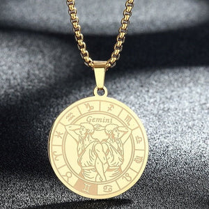 Zodiac Sign Stainless Steel Necklace -Necklaces My Zen Temple