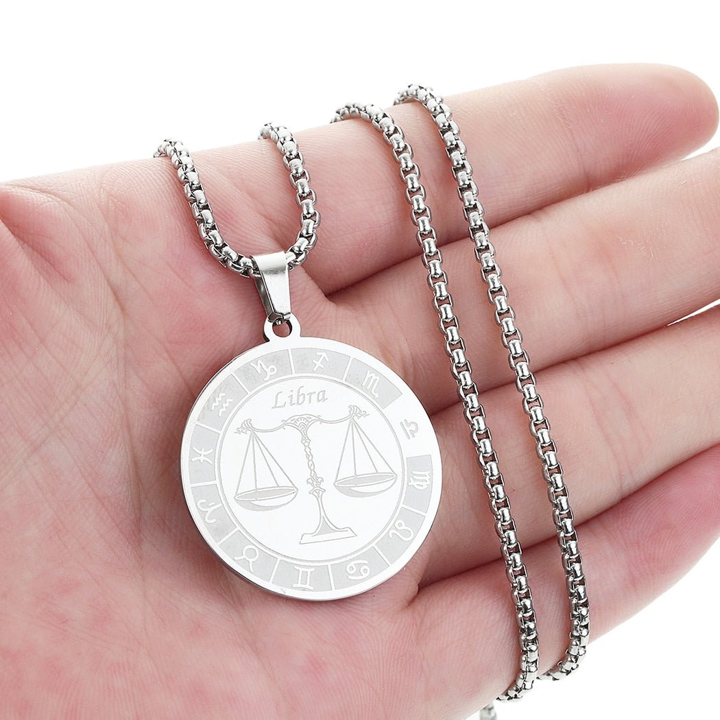 Zodiac Sign Stainless Steel Necklace -Necklaces My Zen Temple