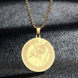 Zodiac Sign Stainless Steel Necklace -Necklaces My Zen Temple