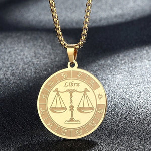 Zodiac Sign Stainless Steel Necklace -Necklaces My Zen Temple